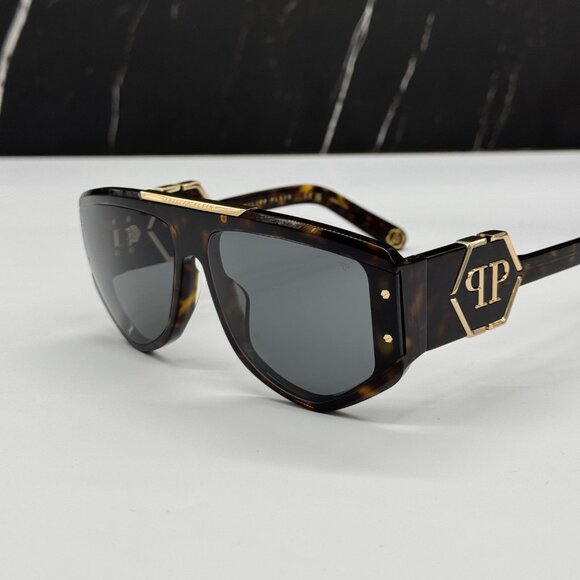NEW SPP093M 0722 PHILIPP PLEIN EGO HAVANA UNISEX SUNGLASSES - Picture 5 of 11